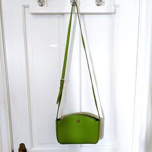 Anne Klein Lime Green Faux Leather Crossbody Bag